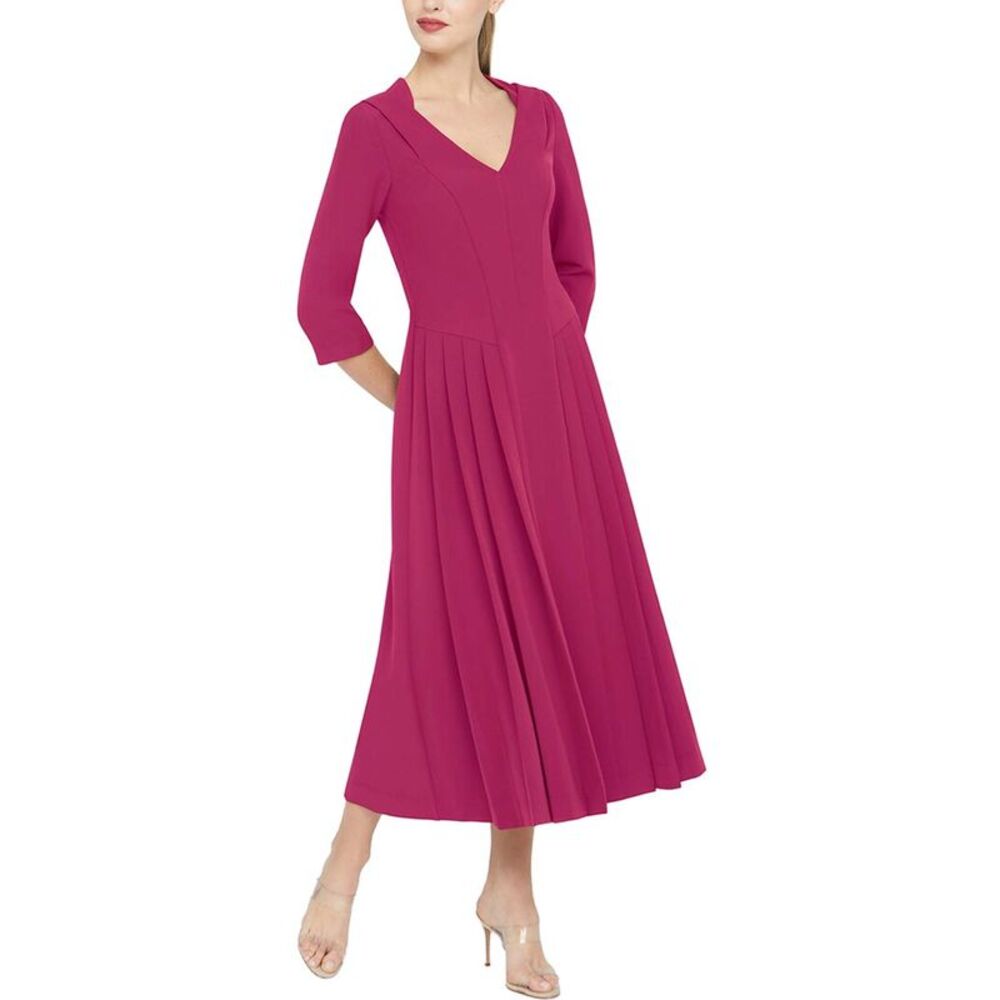 Kay Unger Womens  Enola Tea Length Dress